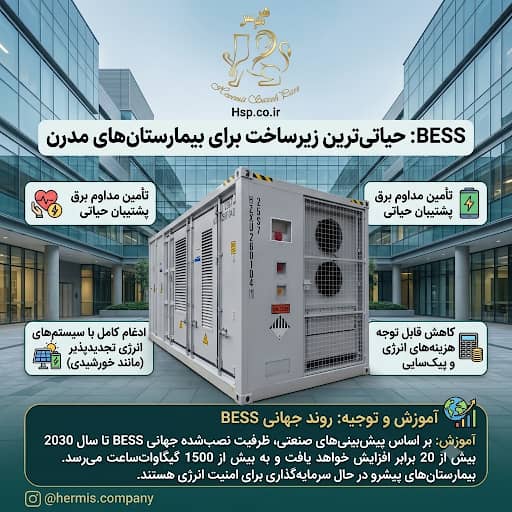 BESS حیاتی ترین زیر ساخت برای بیمارستانها